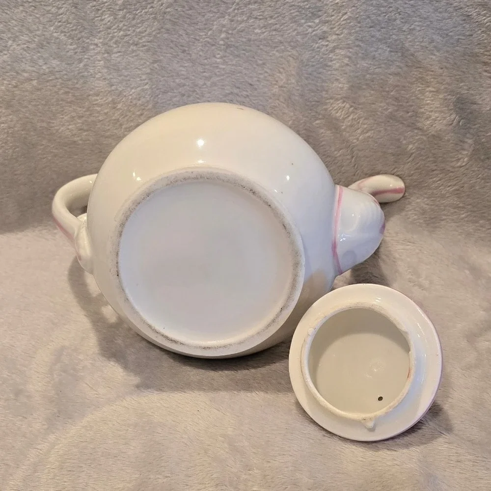 Vintage Haviland & Co Moss‎ Rose with Pink Trim Tea Pot